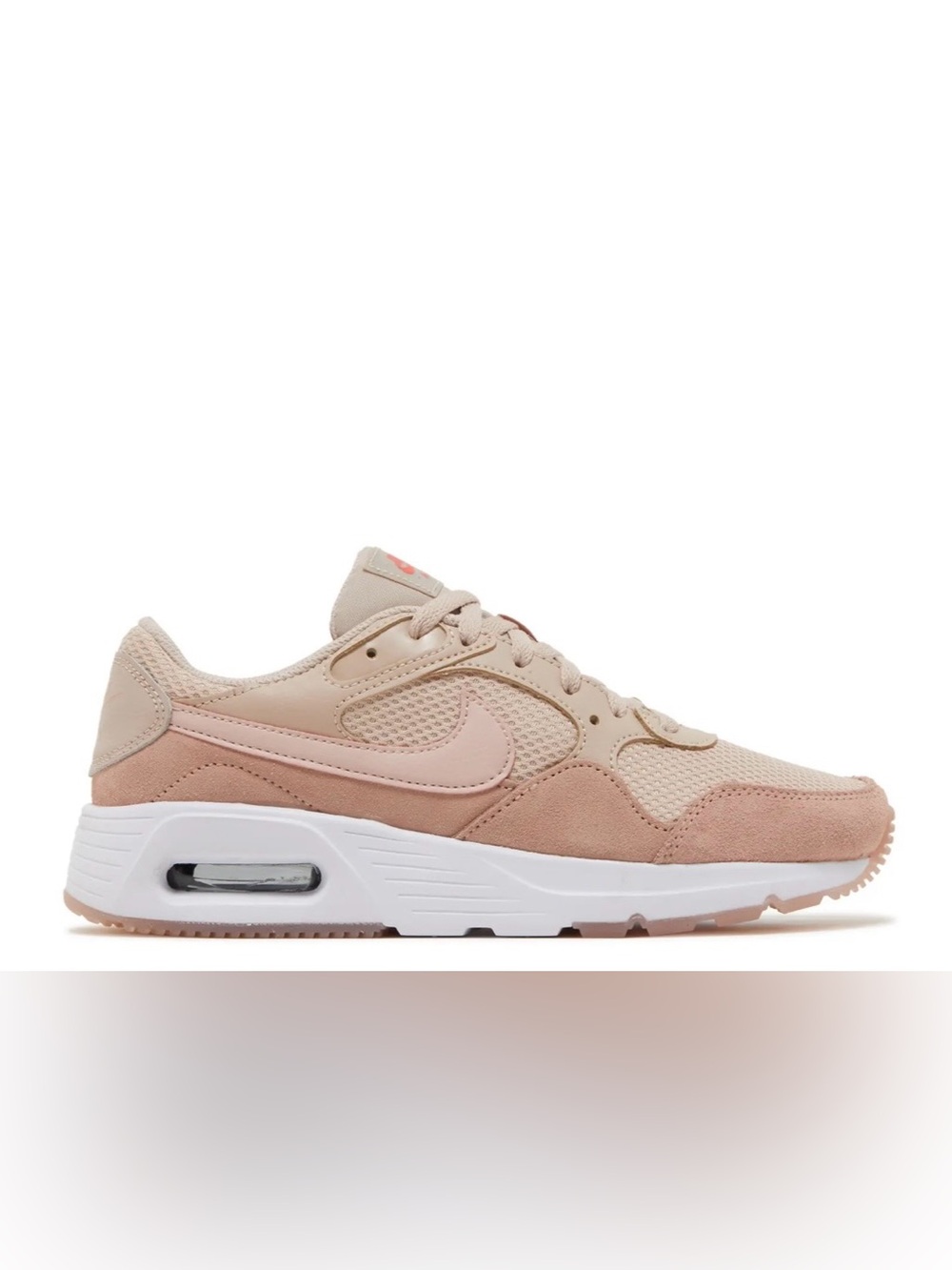 Nike Women’s Air Max Sneaker in blush and pink suede. - Picture 1 of 6